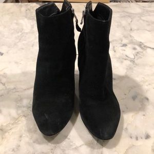 Black suede booties